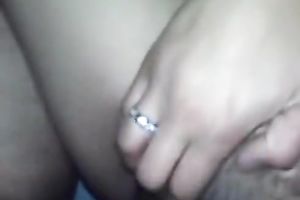 Amateur doxy acquires her shaggy vag fingered and drilled in close up POV