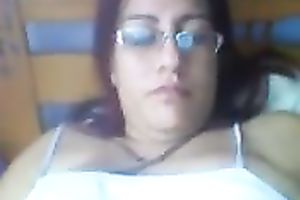 Colombian chubby black cock sluts lies on daybed and rubs her sexy tits