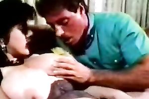 Raven haired buxom hottie gives her kinky guy enjoyable oral-service