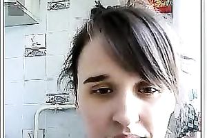 Webcam solo with a teen smokin' and flashing her bra buddies