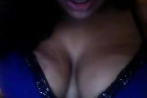 Kinky big beautiful woman dark brown with pierced tongue shows me zeppelins