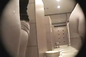 I love to spy on precious looking women in public washroom