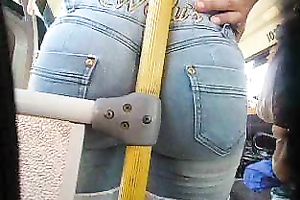 Spying on 3 clothed sluts with wet asses