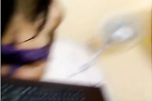 Curvy Latina boasts of her big pantoons and juicy booty in front of a livecam