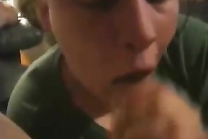 Blowing my boyfriend untill her creams up my chin with cum