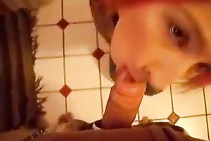 Nerdy dilettante amateur wife sucks her lover's weenie in sexy POV movie scene