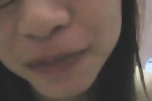 A cute Asian nerdy girlfriend is also wonderful at sex on web camera