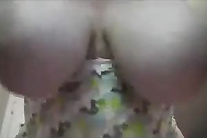 Amazing heavy tits of my white big beautiful woman wife pulled out of her suit