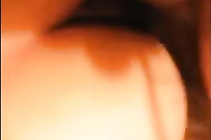 Teasing pink chocolate hole of a hawt British lusty doxy with a vibrator and rod