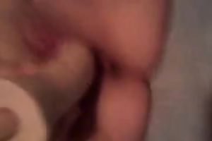 Here is my white milf cheating wife working with her fresh dildo