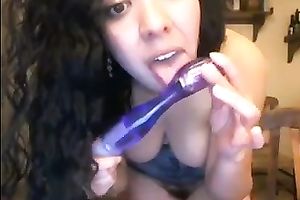 Hot non-professional brunette hair honey masturbates with one as well as the other hands