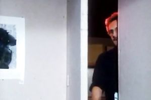 Blonde sexpot in hot leather suit goes to an try-out