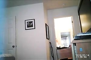 My bulky pleasing amateur wife getting clothed after showering