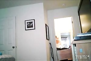 My bulky pleasing amateur wife getting clothed after showering