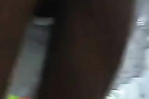 My perverted GF flashes her pierced cookie for the cam in a shop