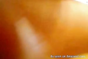 Cute blond slutty wife with round zeppelins masturbates in the library