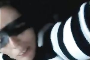 My dark brown masked GF enjoys engulfing my wang in POV movie