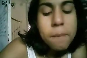 Raven haired hussy with massive melons is giving me a flawless oral pleasure