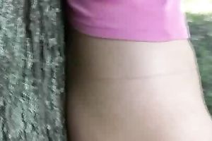 Sveta pees her panties during the time that being fastened to a tree in a park