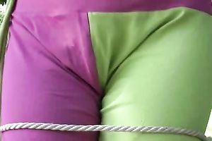 Sveta pees her panties during the time that being fastened to a tree in a park