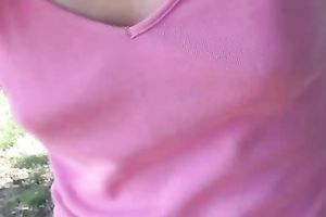 Sveta pees her panties during the time that being fastened to a tree in a park