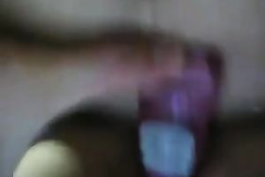 My wife rubs her twat with a sextoy whilst I fuck her arsehole