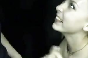 Sassy doxy with large scones knows how to give a great oral stimulation