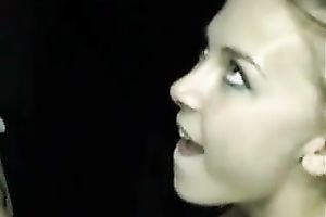 Sassy doxy with large scones knows how to give a great oral stimulation