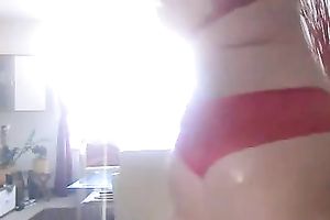 My plump ex GF demonstrates her large gazoo for the web camera