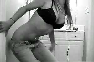 The superlatively good dilettante legal age teenager striptease from sexy college Married slut