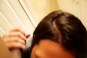 My naughty dark brown secretary enjoys engulfing my BBC in POV movie scene