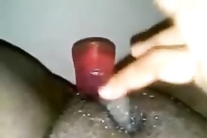 POV solo act with me smashing my black pussy with a sextoy
