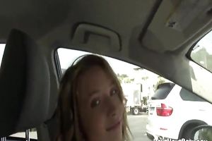 I banged hawt dirty slut wife at backseat of the car