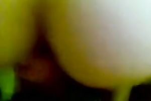 Having sex with a lewd Asian prostitute in the bedroom