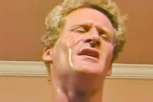 Big breasted dumpy blondie turbulently fingers her hirsute kitty outdoors