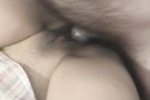 Asian playgirl lets a hairy dude fuck her fur pie in the missionary pose