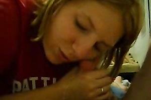 Playful and lewd blond is giving me a ideal cook jerking on camera