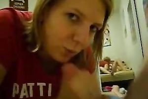 Playful and lewd blond is giving me a ideal cook jerking on camera