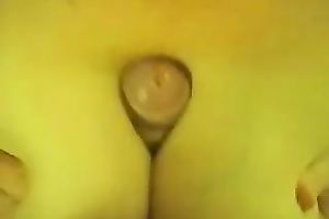 My breasty amateur wife puts my pecker betwixt her bumpers and jerks off
