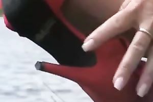 Outdoor nylon fetish scene with my vehement wifey