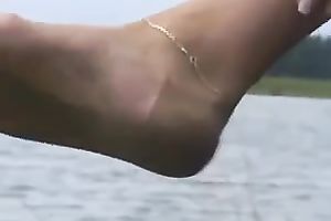 Outdoor nylon fetish scene with my vehement wifey