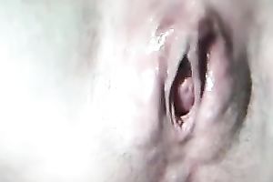 Close up look at naughty and weird slit of some white wench