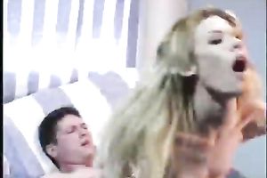 Tight sexually excited blondie acquires pile drives and facialized in hardcore sex scene