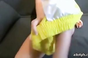 Slender redhead legal age teenager blows and gets her smooth pussy slammed