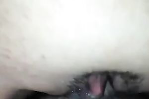 My hubby rubs his rod against my cookie before fucking it