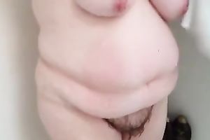 My lustful big beautiful woman black cock sluts doesn't mind showering in front of me