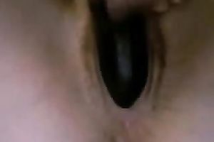 I love to fuck my greasy cookie with my dark sex toy in front of a cam