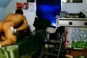 Filthy Indian wench acquires drilled bad in a missionary position in a college dorm