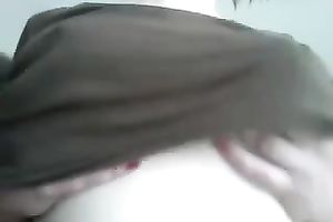A couple of magnificent white soft boobies flashed on webcam