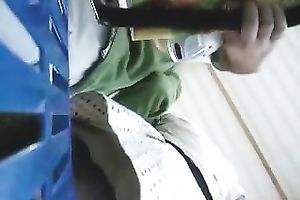 While standing in a line in the shop I made upskirt episode